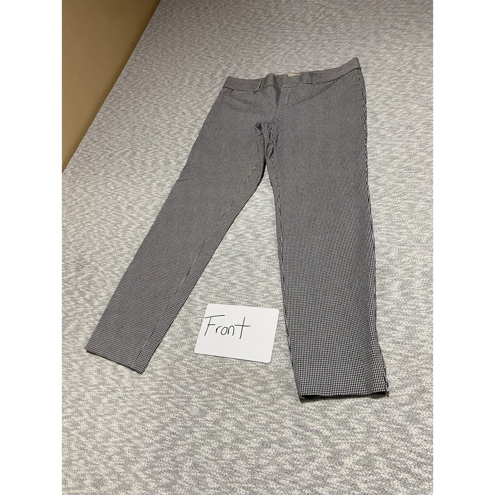 Banana Republic Sloan Fit Whit/ Black Dress Pants Women 8. SKU-C71